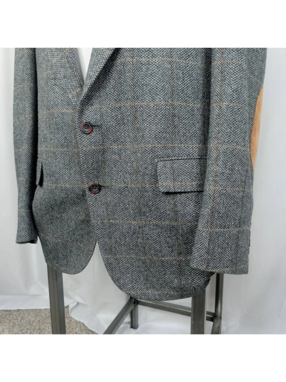 Vintage 80s Gray Tweed Blazer 41R Medium Evan Picone Sportscoat
